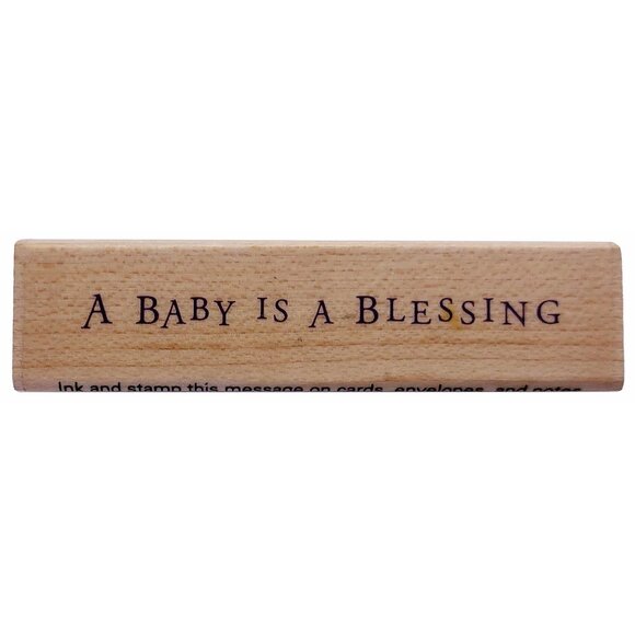 A Baby Is A Blessing Rubber Stamp By Hero Arts Handcrafted Wood Card Making - Picture 1 of 6